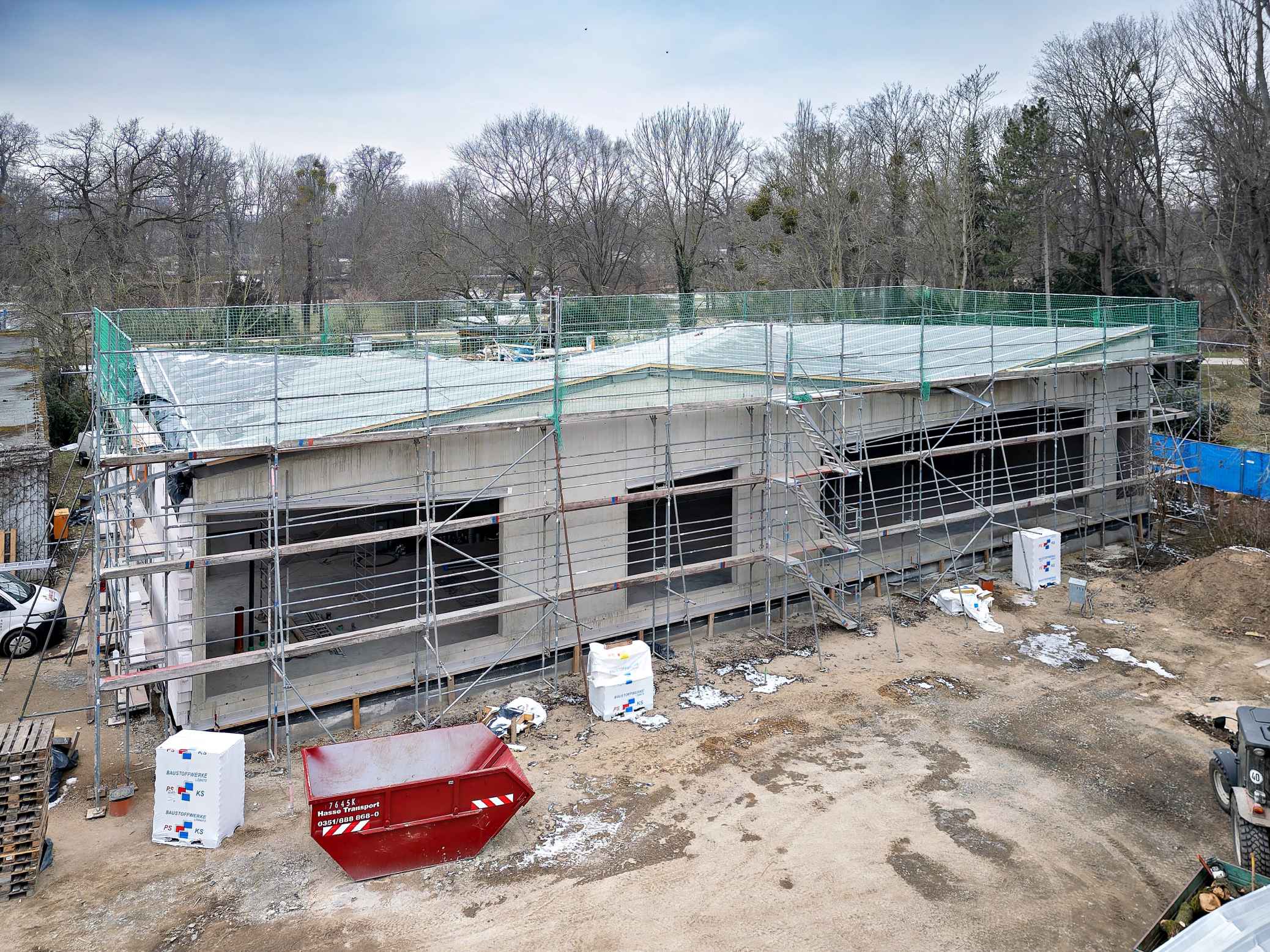 Skulpturen-Schaudepot im Großen Garten Dresden – Baustellenbesichtigung (Foto: © Matthias Hultsch, Dresden)