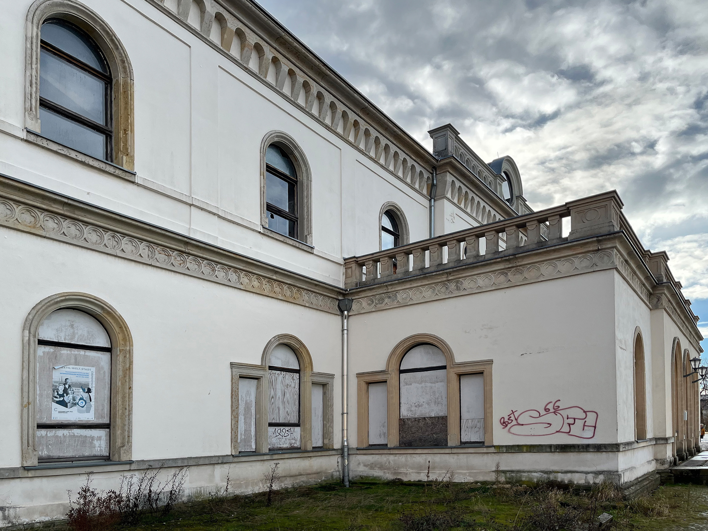 Bahnhof Crimmitschau – Umbau zu Wohnungen, Praxen, Einzelhandel, Baustellenbesichtigung (Foto: © Alexander Heber)