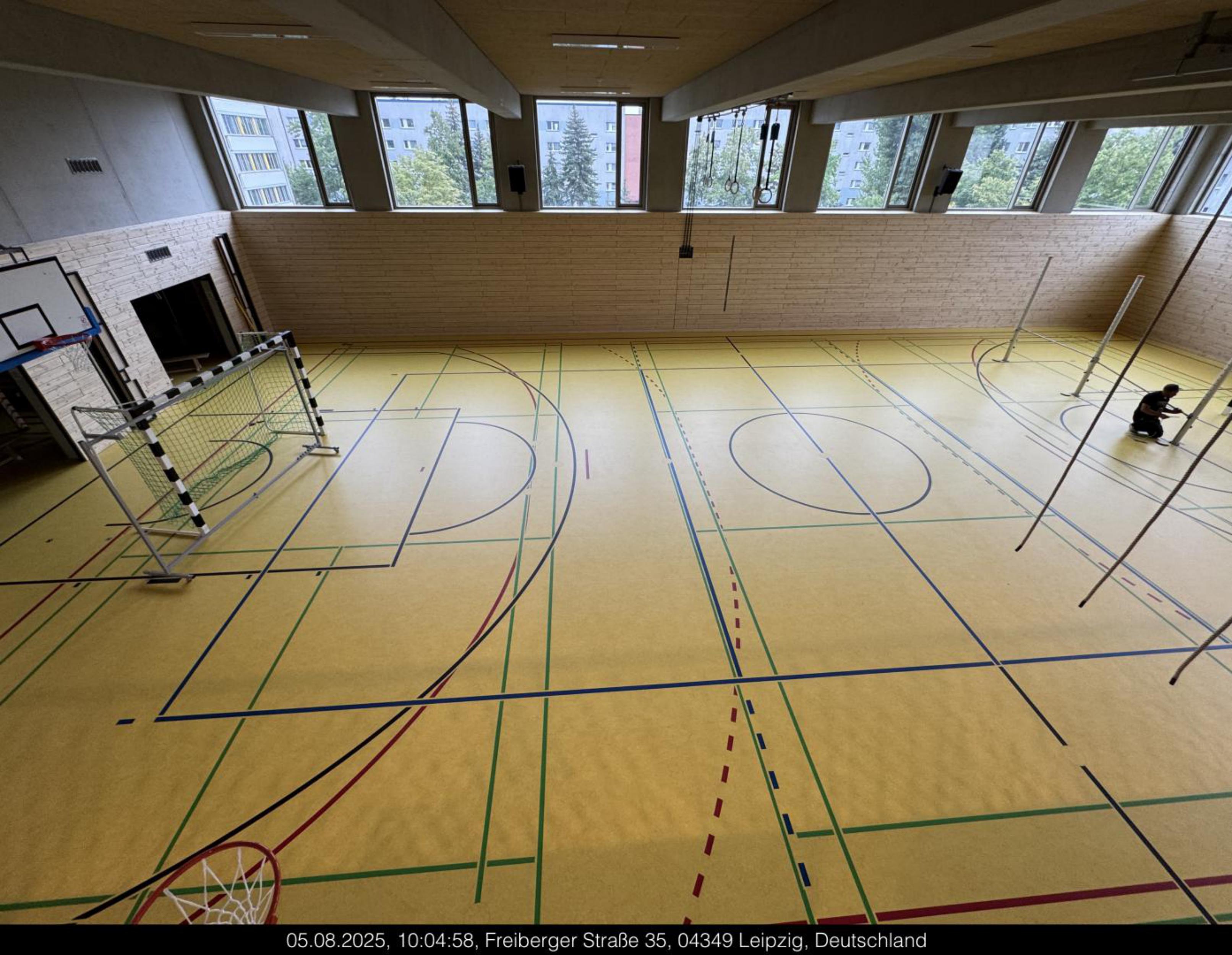 Zweifeldsporthalle Lidicestraße in Leipzig (Foto: © LESG mbH, Blick Sporthalle)